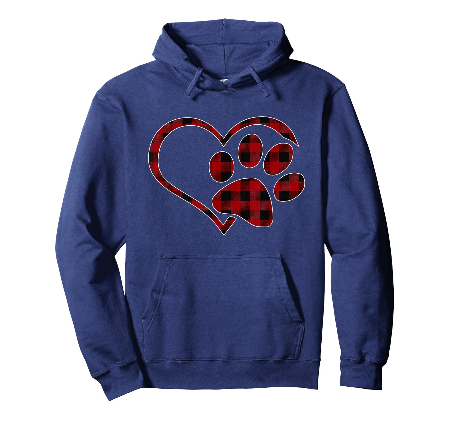 Red Black Plaid Heart Paw Matching Family Pajama Funny Gift T-Shirt