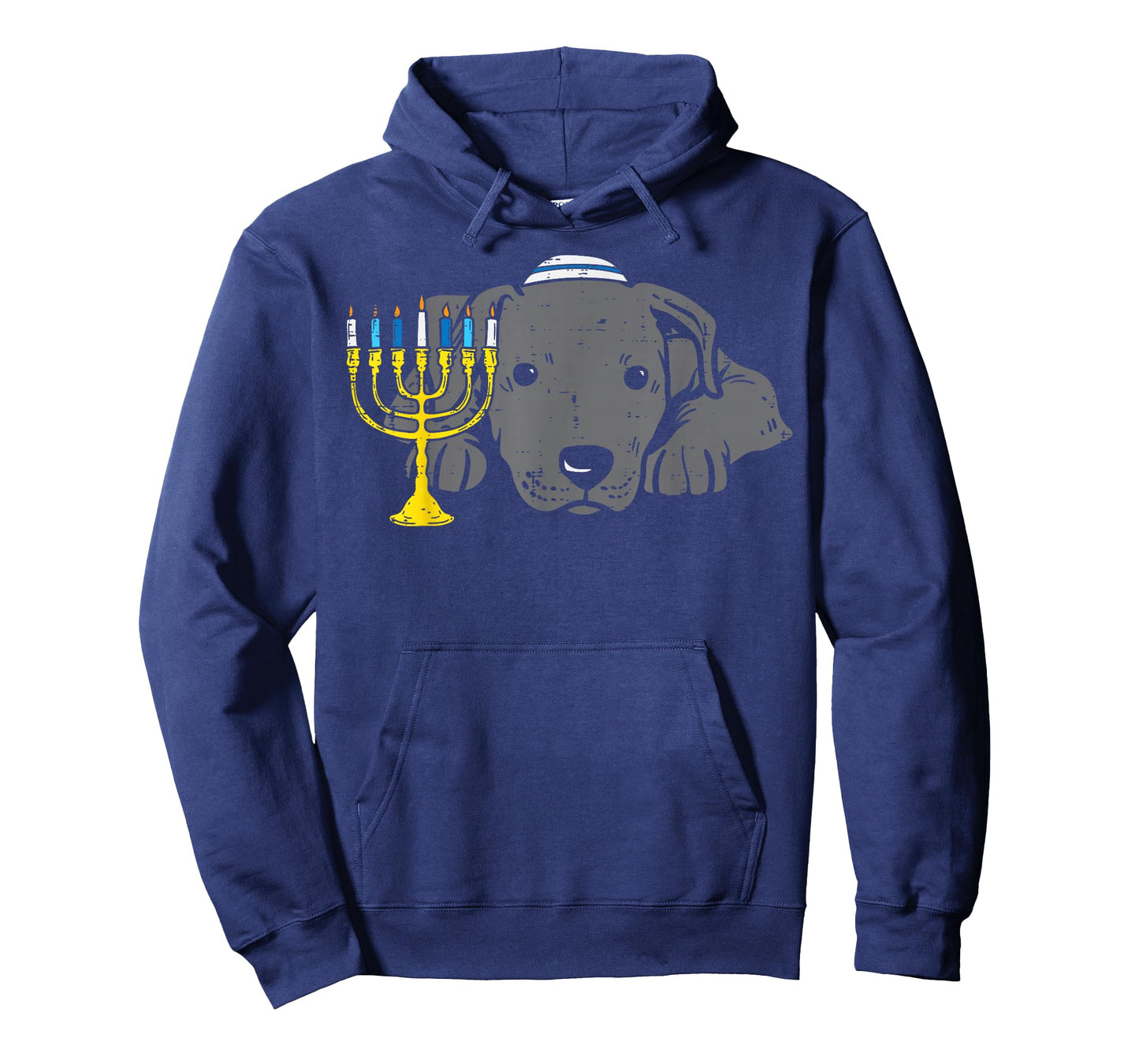 Jewish Pitbull Dog Menorah Hanukkah Pajamas Chanukah PJs T-Shirt