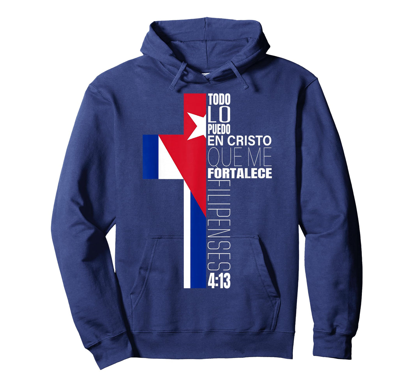 Christian Spanish Filipenses 4 13 Religious Verse Cuban Flag T-Shirt