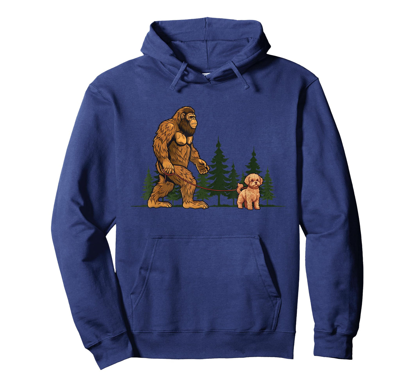 Funny Maltipoo Bigfoot Dog Walking Dog Mom Dad Kids T-Shirt