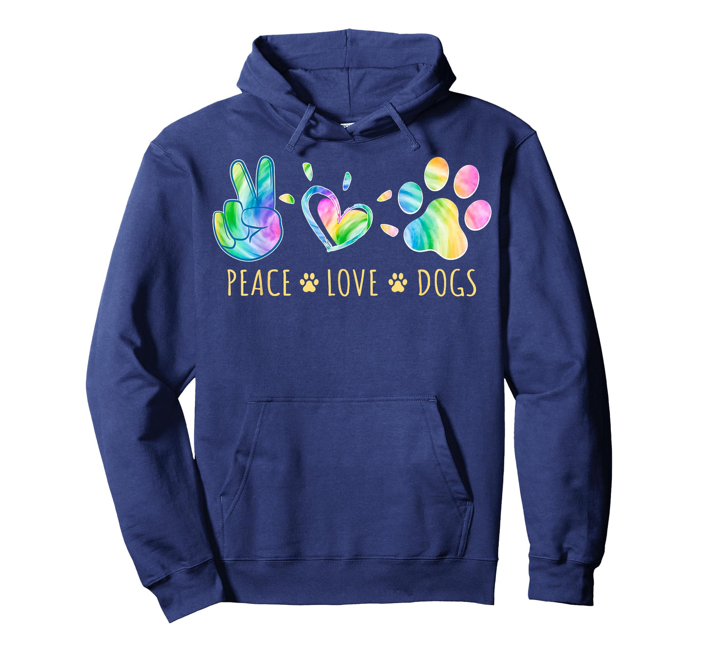 Peace Love Dogs Tie Dye Pet Lover Animal Friend Dog Owner T-Shirt