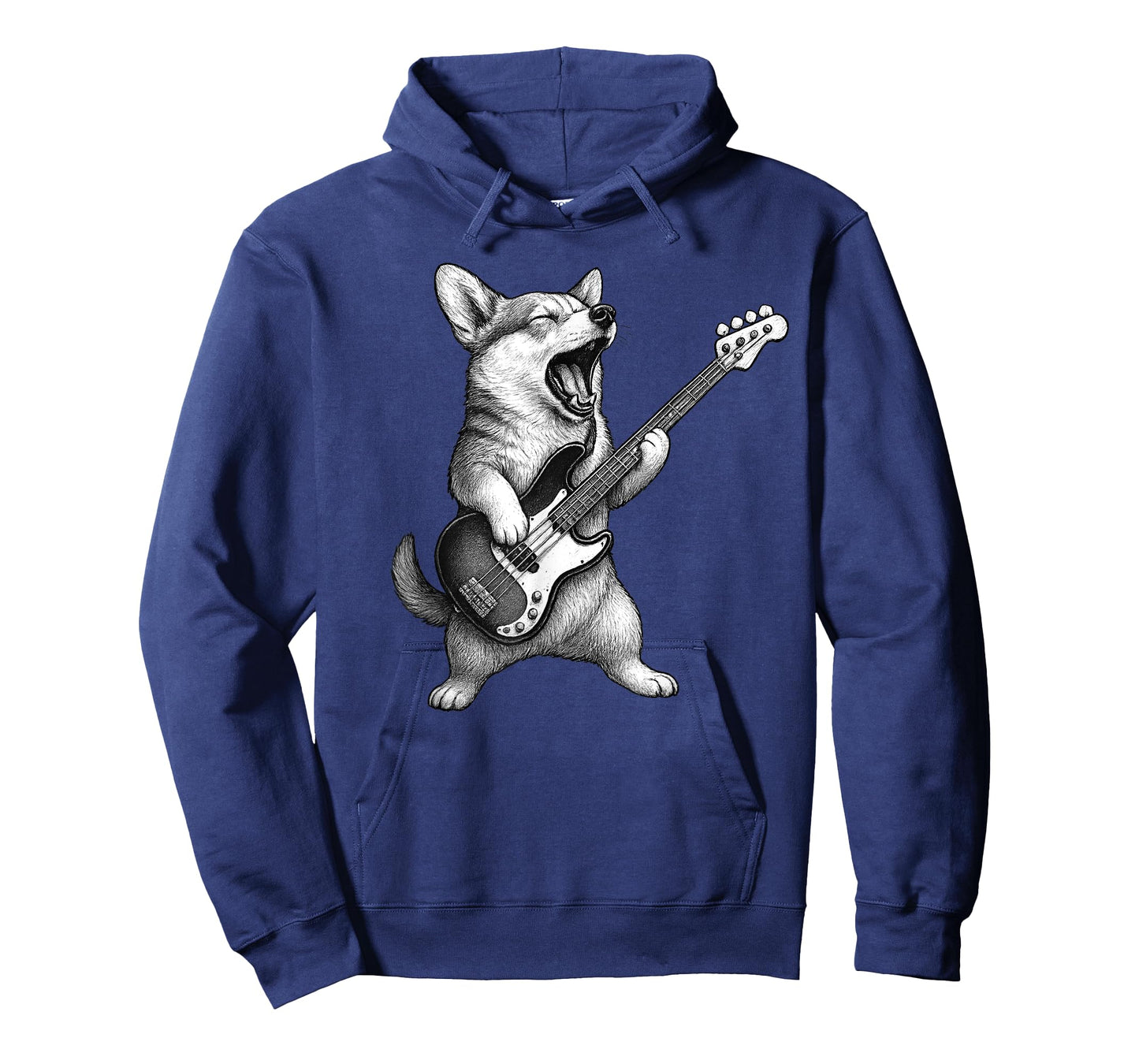 Corgi Playing Bass Guitar Rock Music Dog Lover T-Shirt