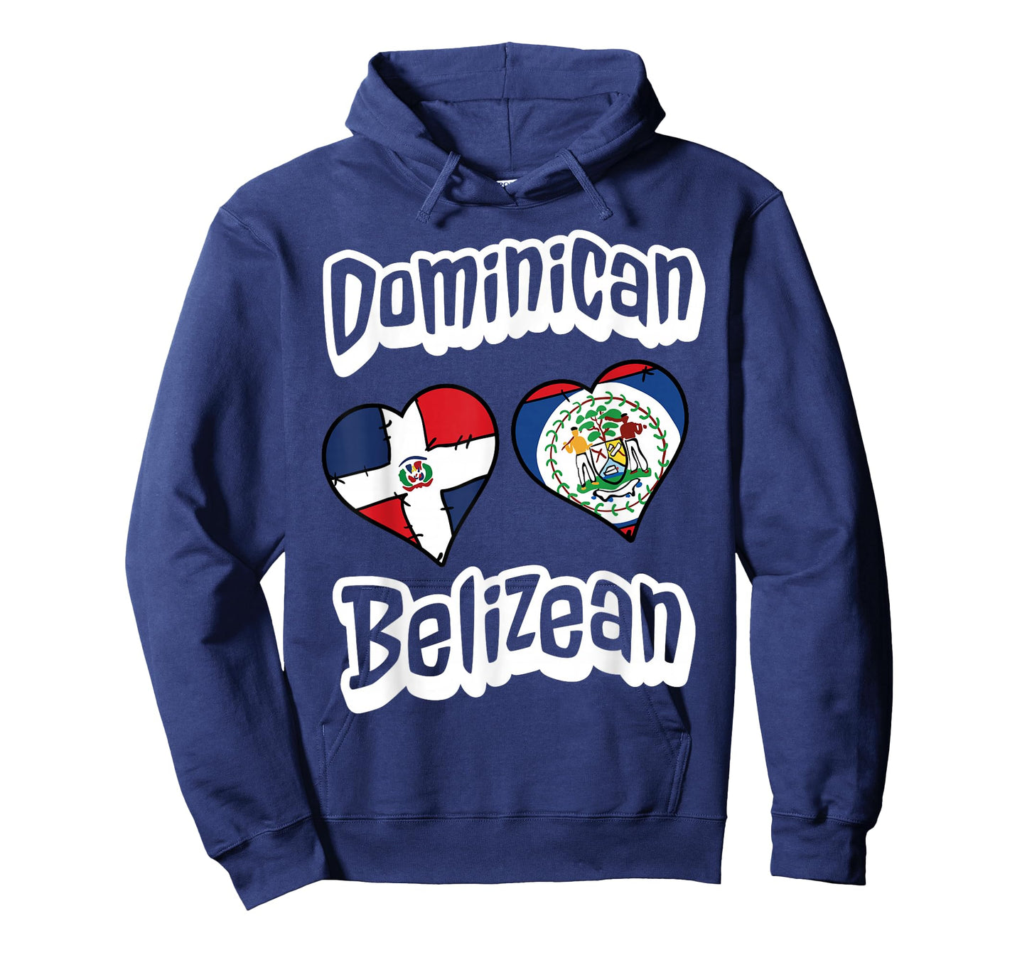 Dominican Belizean Flag Hearts Dominican Republic Belize T-Shirt
