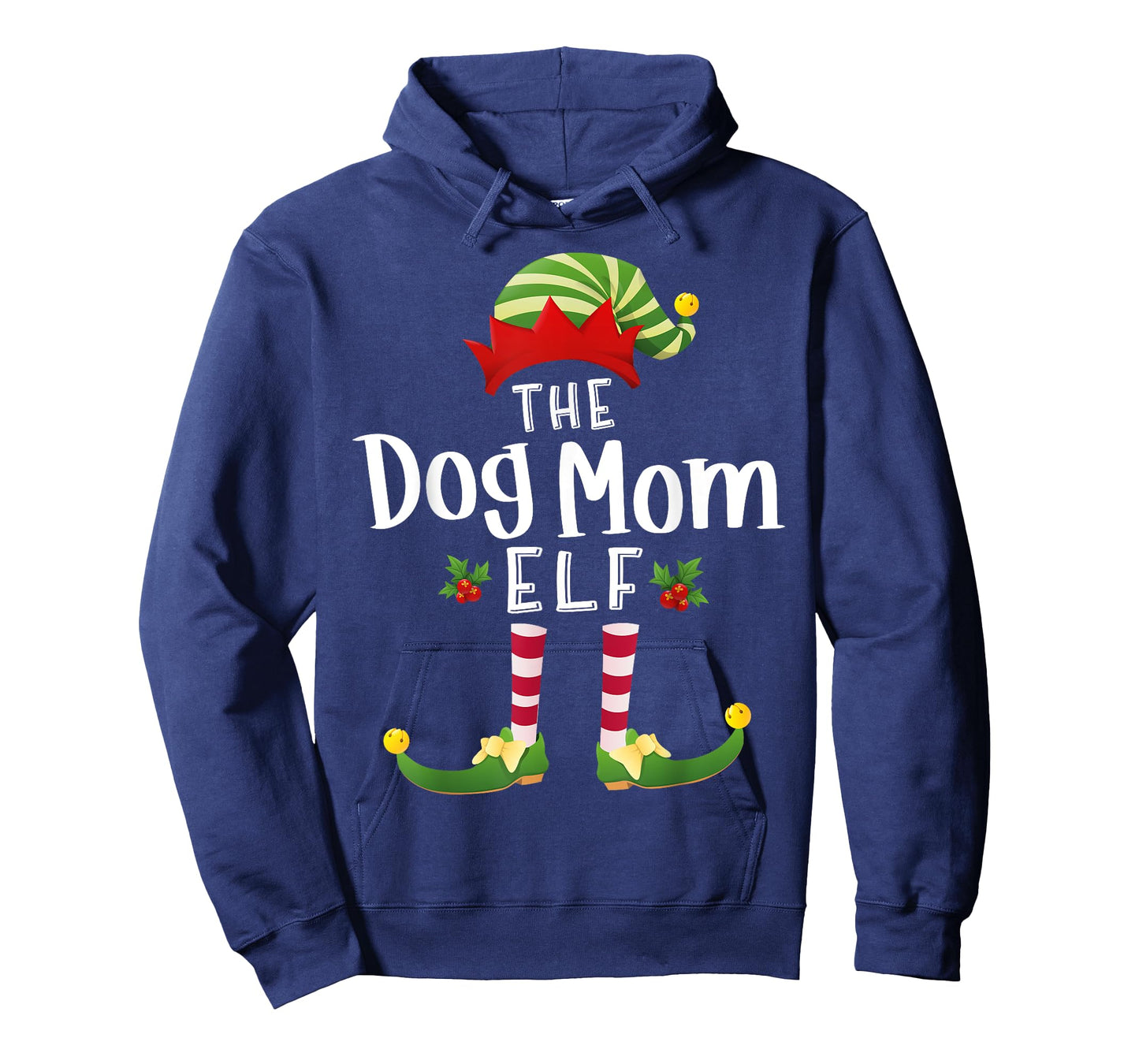 Dog Mom Christmas Elf Matching Pajama X-Mas Party T-Shirt
