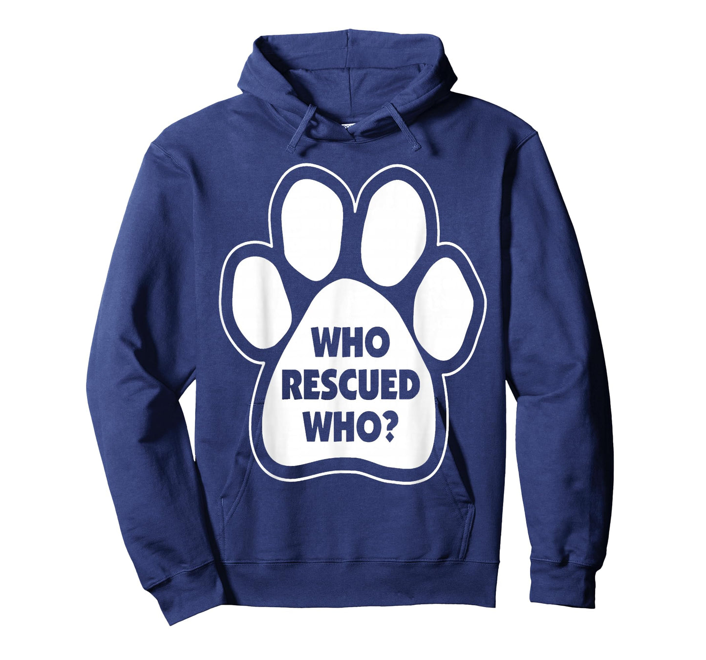 Who Rescued Who Paw Print Tshirt T-Shirt