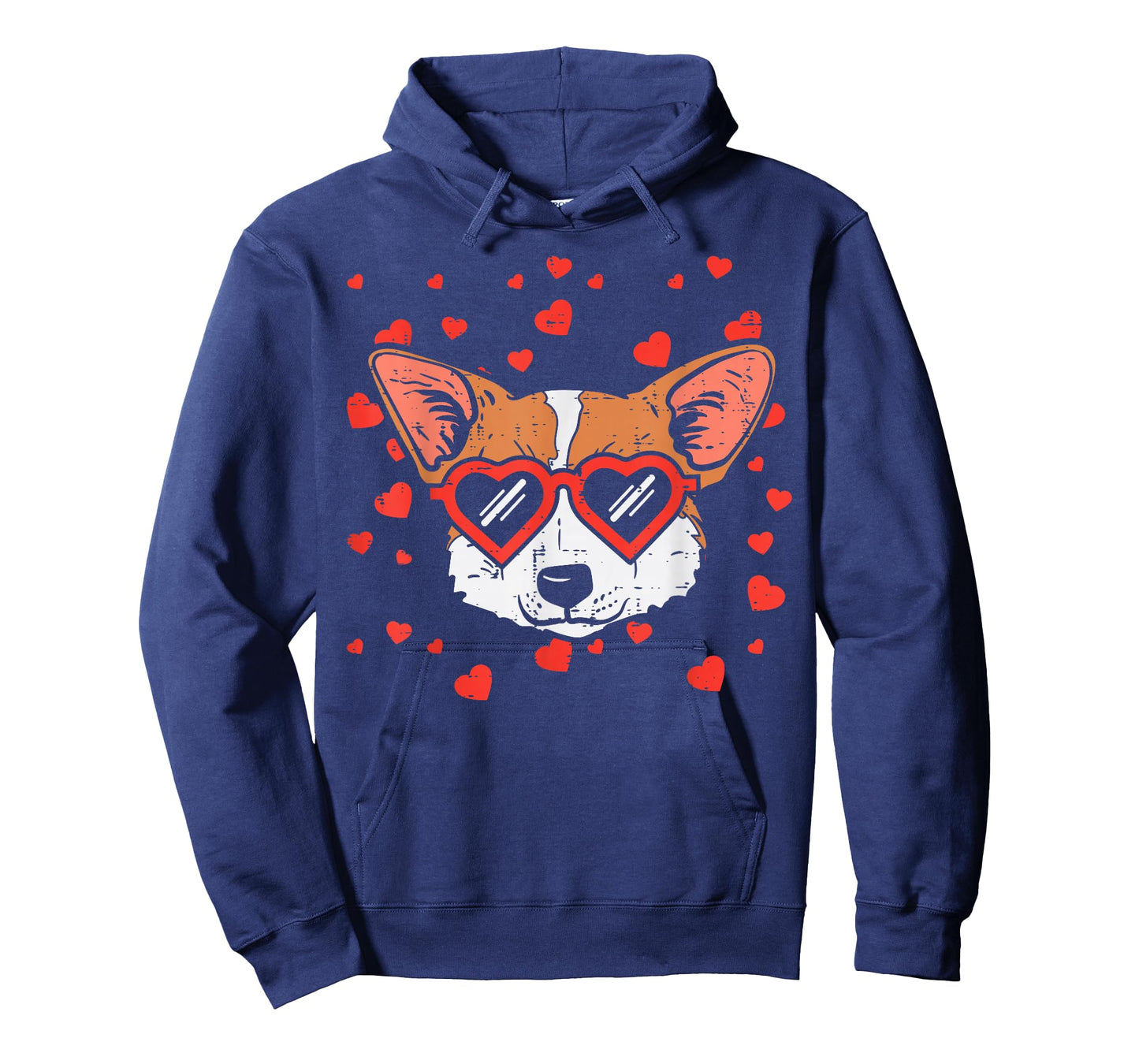 Welsh Corgi Face Heart Glasses Cute Valentines Day Dog Gift T-Shirt