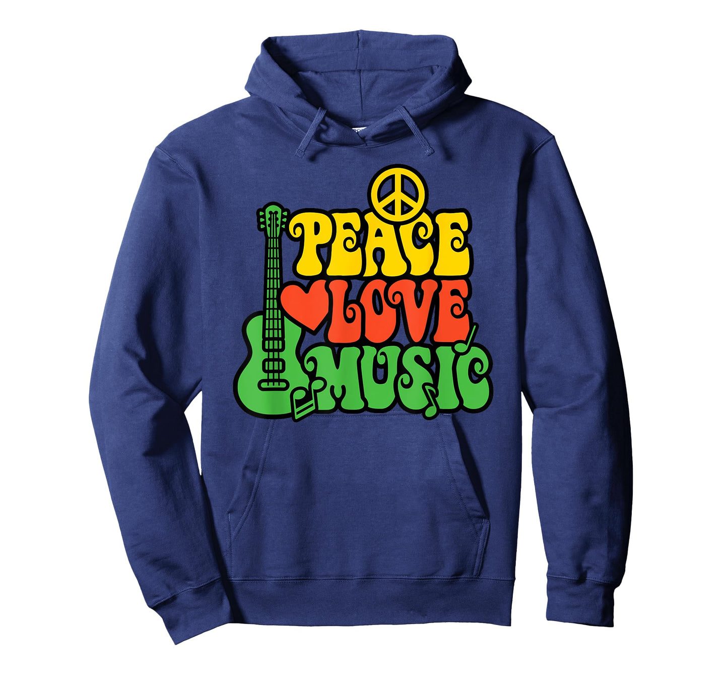 PEACE LOVE MUSIC Reggae Guitar T-Shirt for Everyone T-Shirt