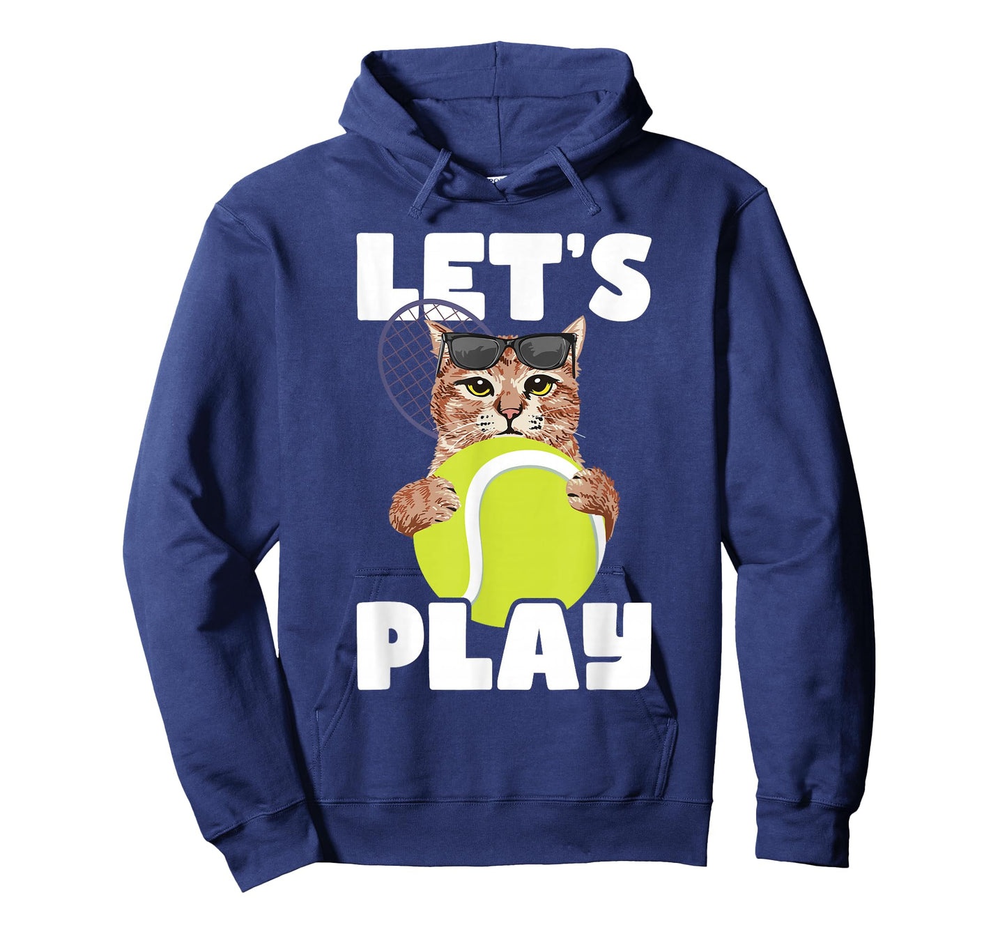 Let's Play - Cat Sunglasses Tennis Player Sports Tournament T-Shirt