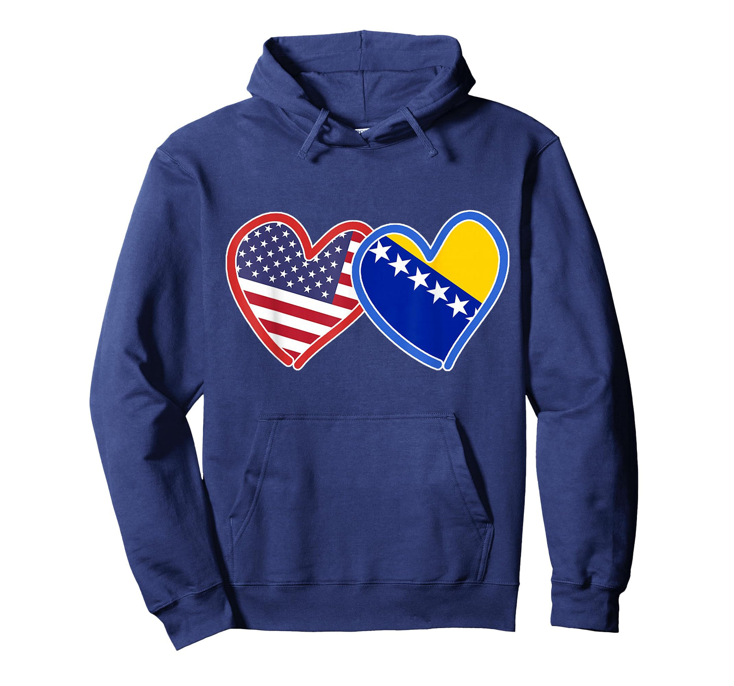 Bosnian American Bosnia & America Flag T-Shirt T-Shirt