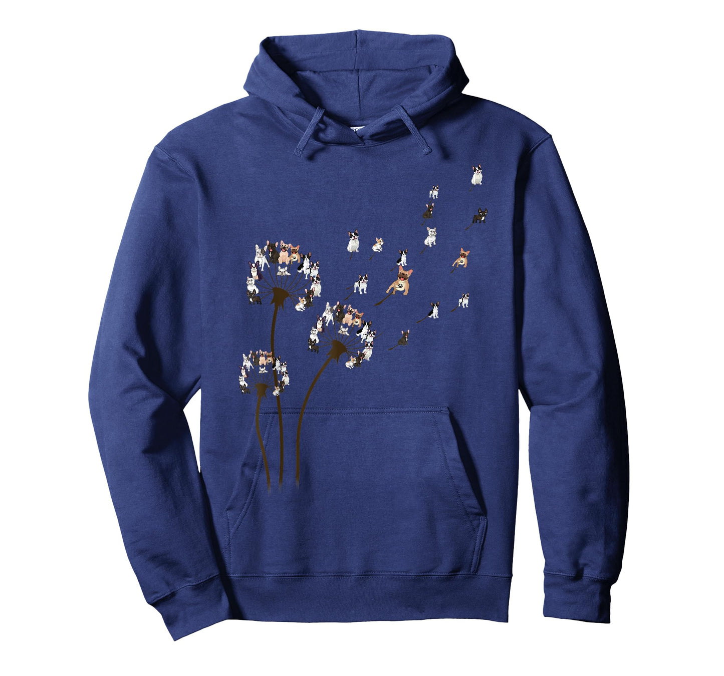French Bulldog Flower Fly Dandelion Shirt Funny Dog Lovers T-Shirt