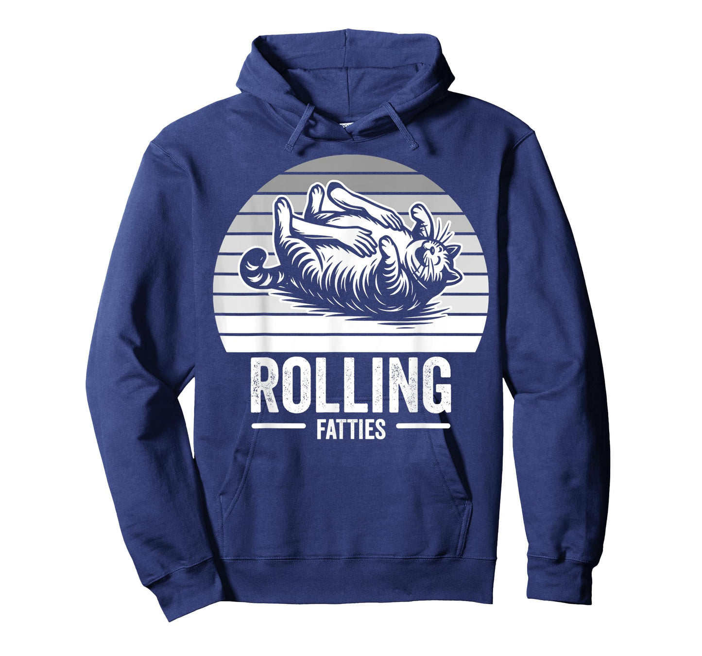Rolling Fatties Cat Humor Relaxation Style T-Shirt