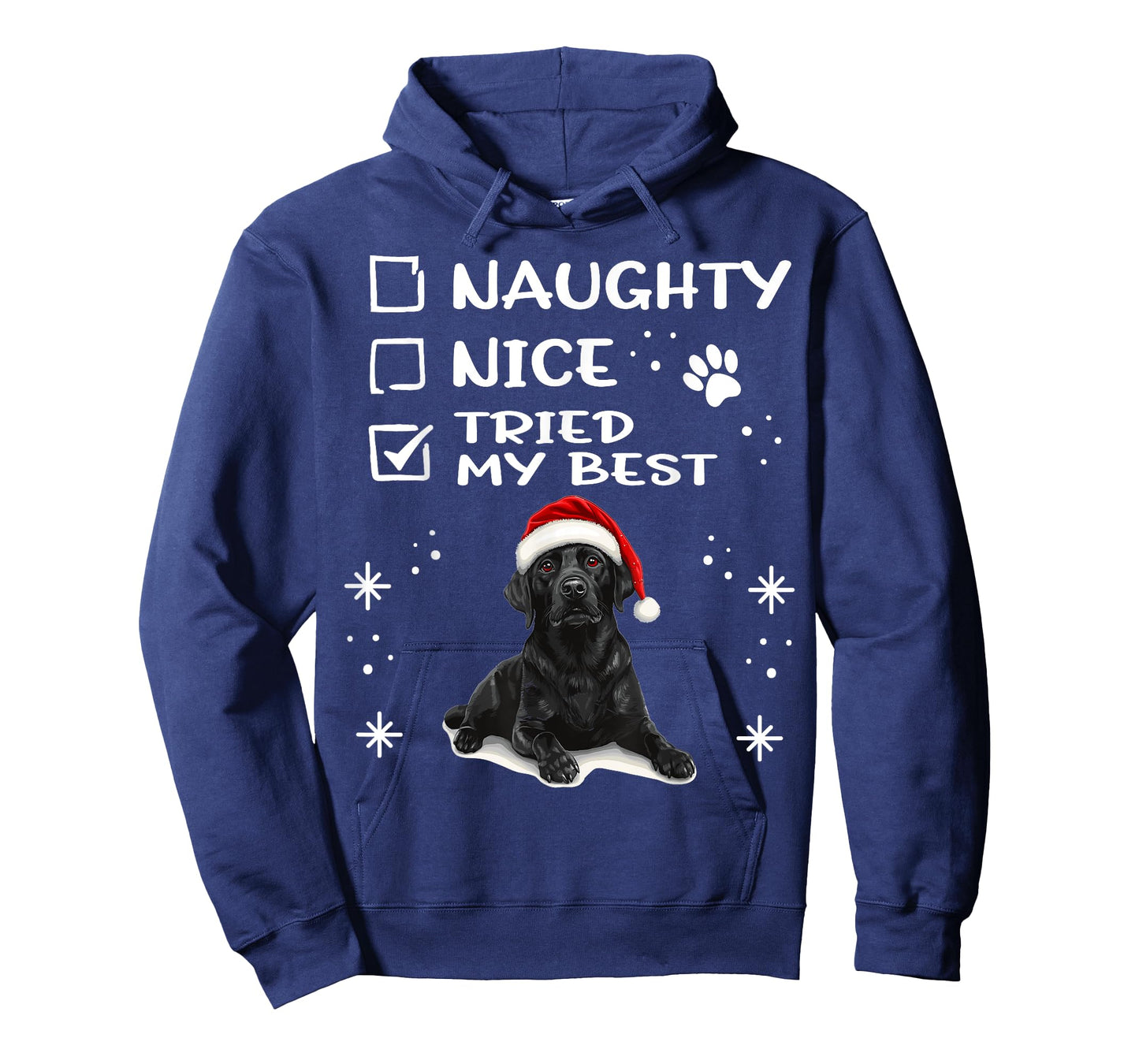 Cute Labrador Retriever Dog Christmas Naughty Nice Tried my T-Shirt for Men Women Kids