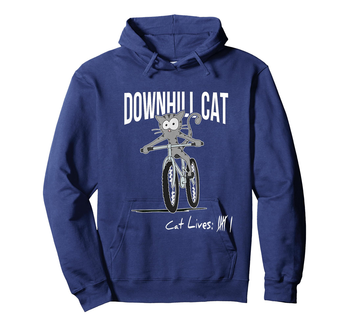 Funny Counting Cat Lives Cyclist Downhill Cat MTB Biking T-Shirt