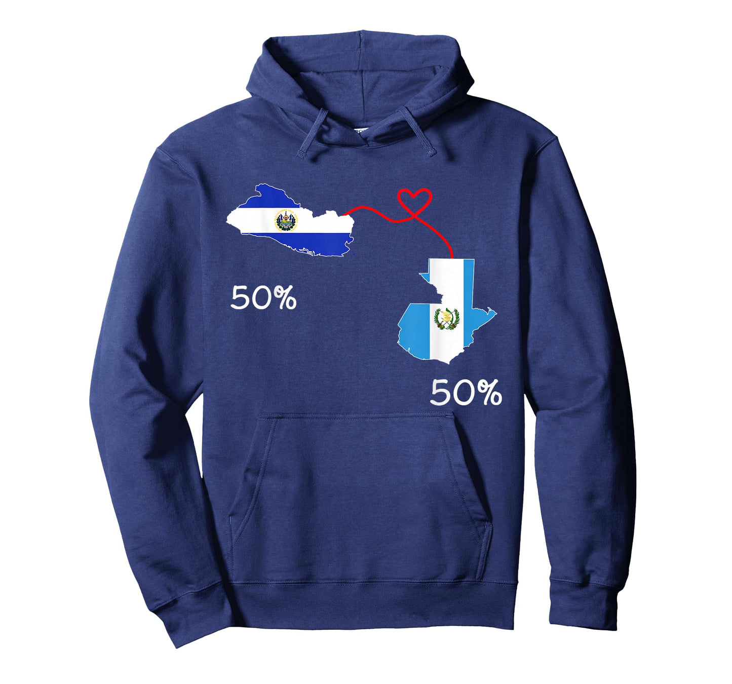 Half salvadorian Half Guatemalan Flag Map Guatemala T-Shirt
