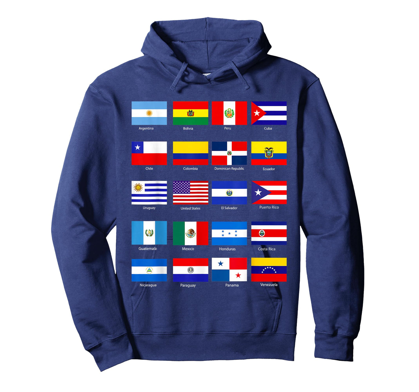 All Latin American Flags Countries Hispanic Heritage Month T-Shirt