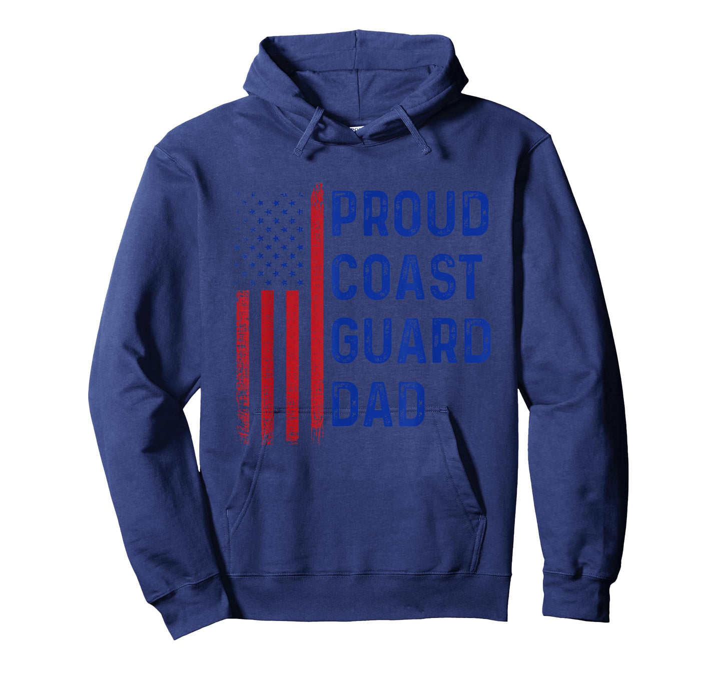 Retro Proud Coast Guard Dad Graduation Dad Usa Flag Outfit T-Shirt