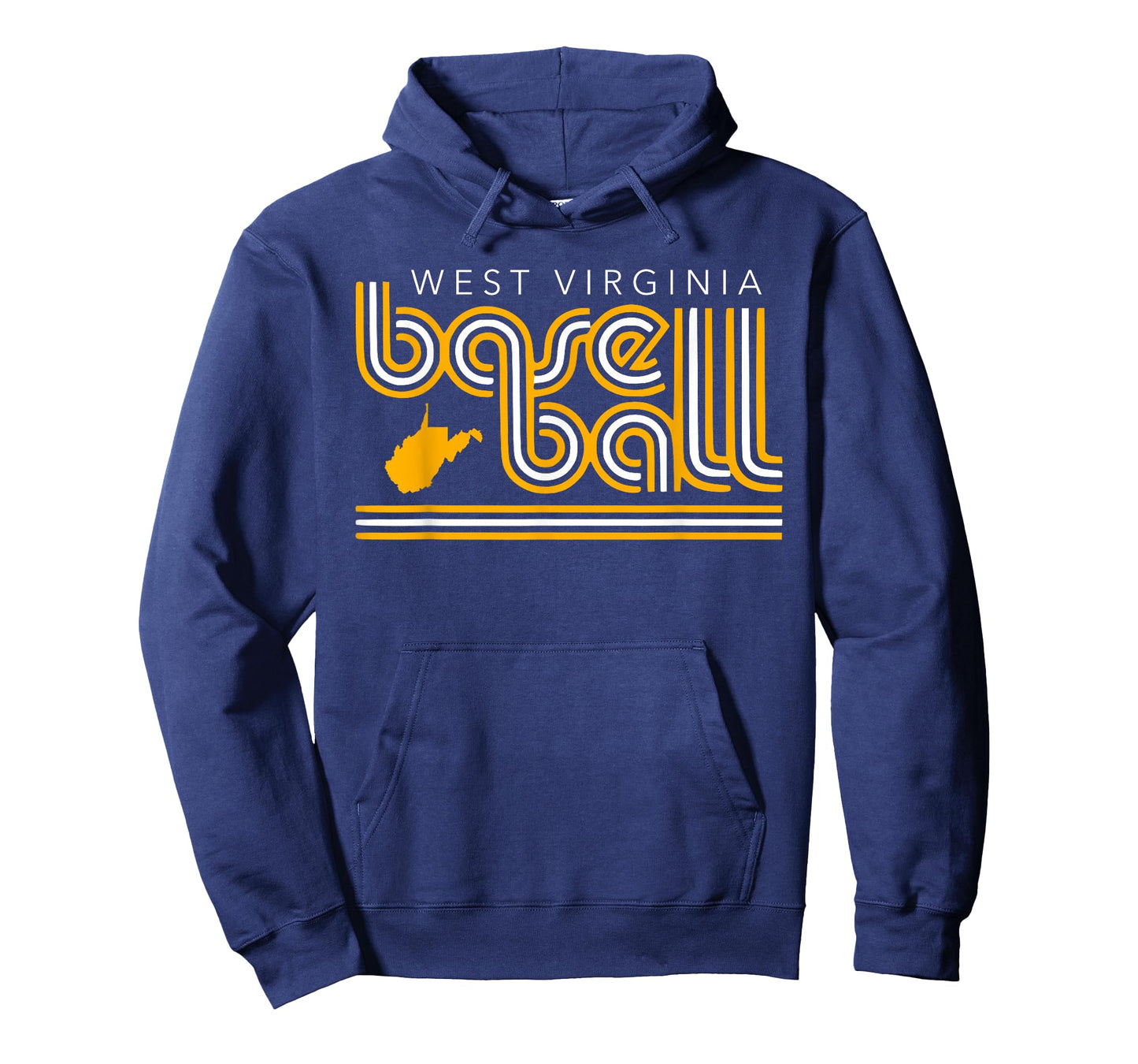 Retro Font West Virginia Baseball Player WV Ball Team Gear T-Shirt