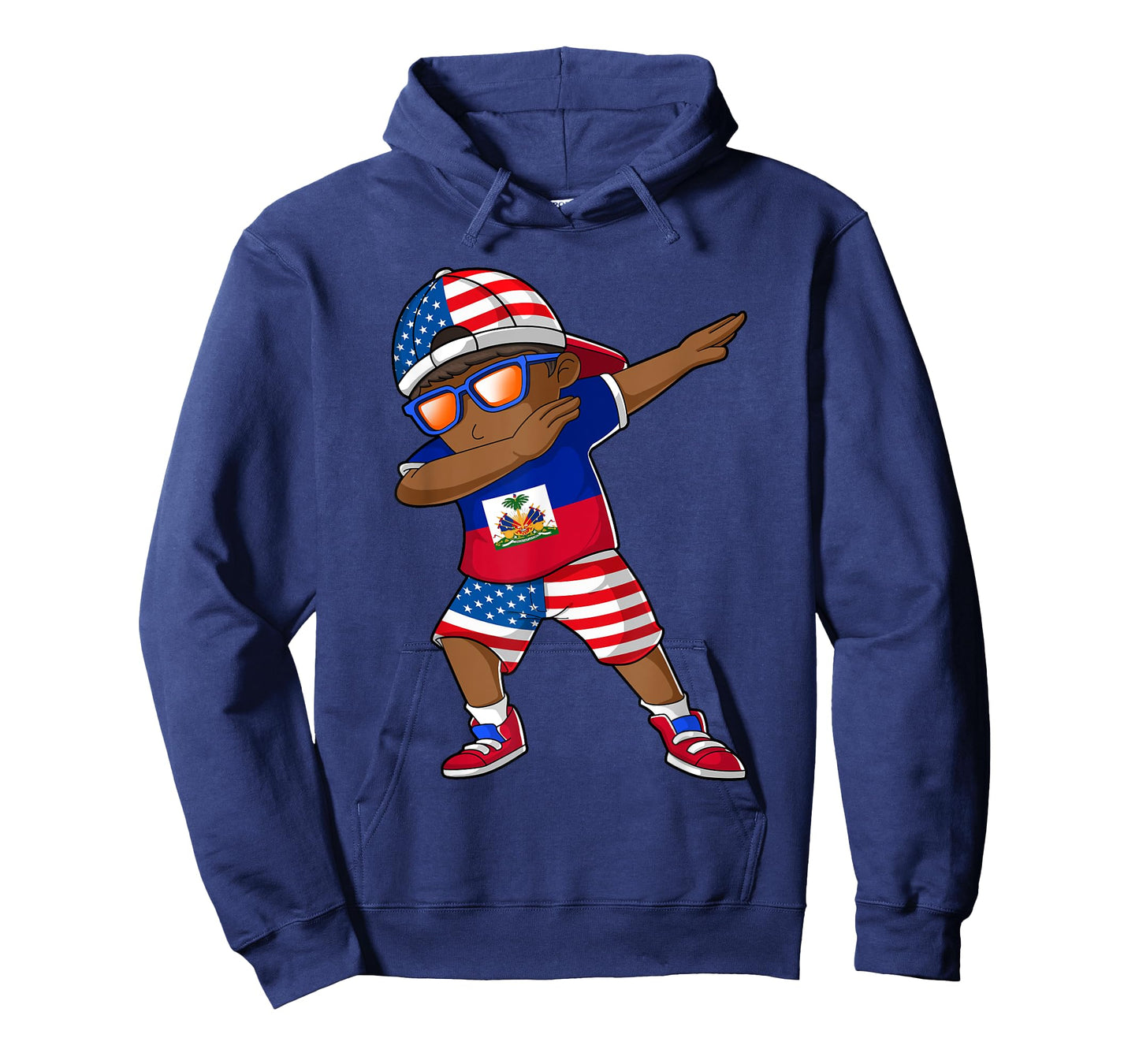 Half American Half Haitian Boy Kid Haiti Flag Patriotic T-Shirt