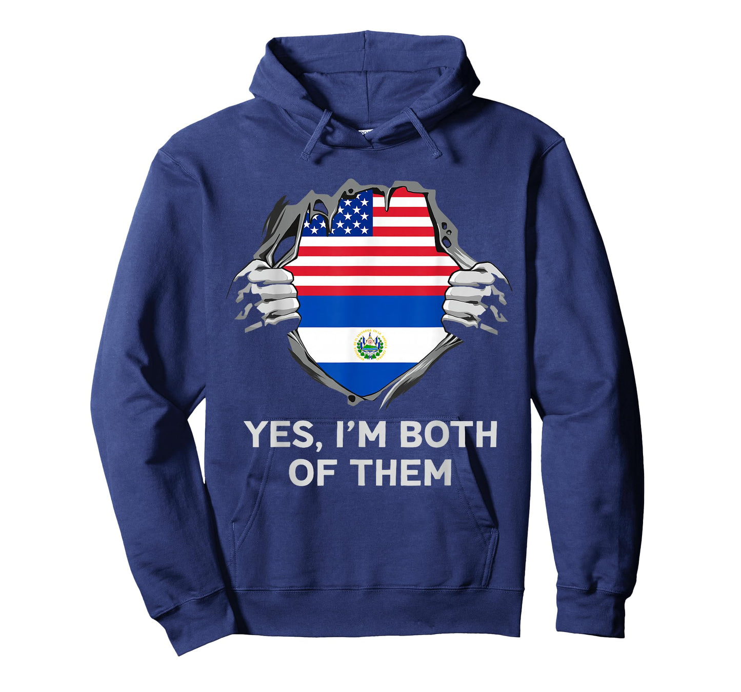 Half American Half Salvadoran USA El Salvador Flag T-Shirt