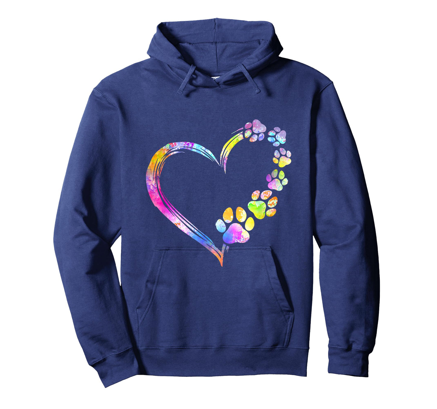 Dog Mom Dad Puppy Love Dogs Paw Print Heart Tie Dye Design T-Shirt