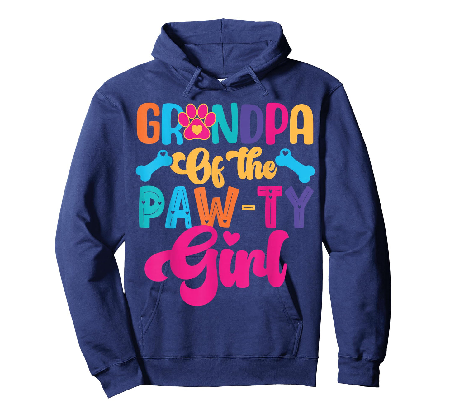 Grandpa Of The Birthday Girl Dog Paw Family Matching Party T-Shirt