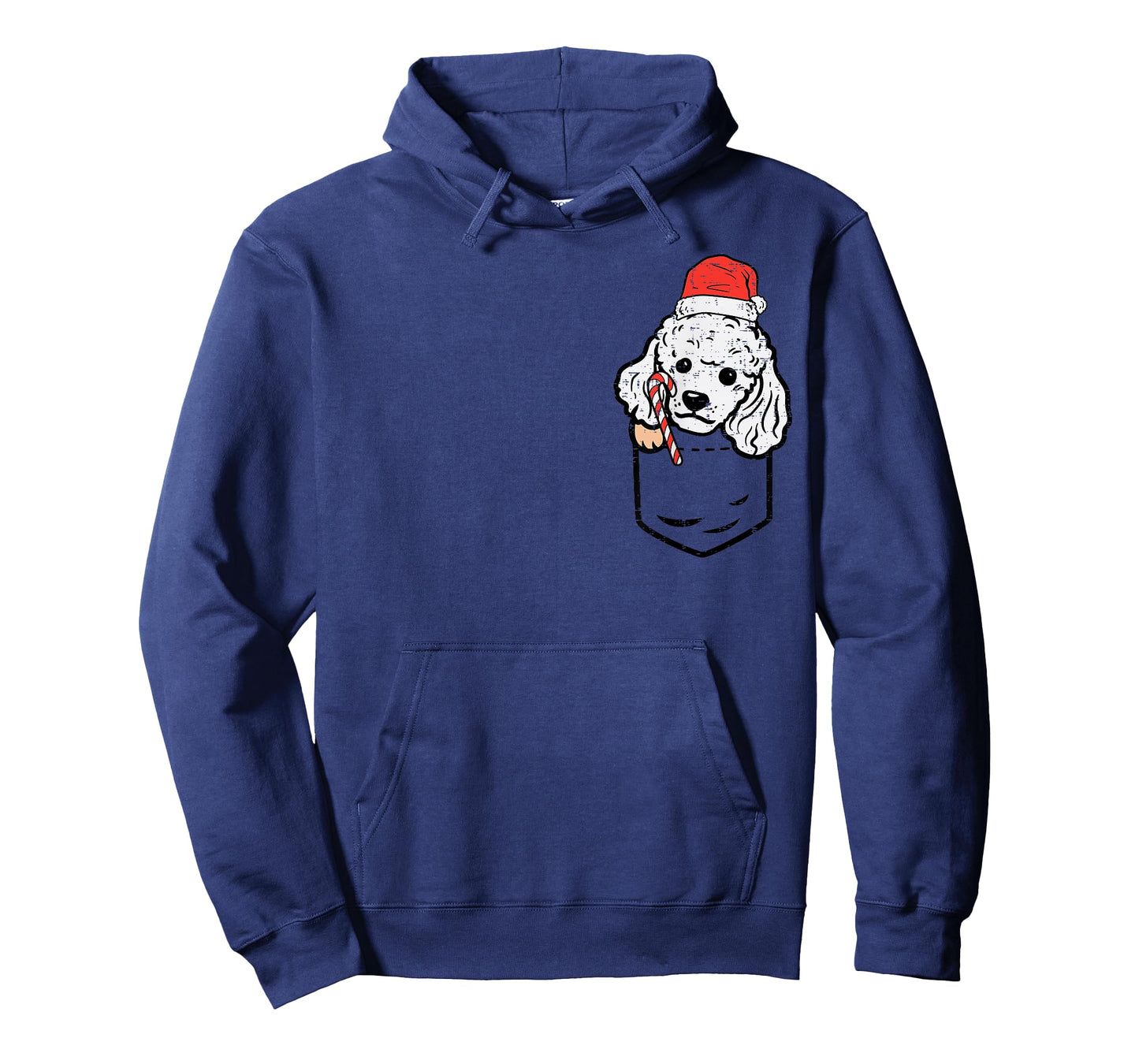 Pocket Poodle Santa Dog Christmas Xmas Men Women T-Shirt
