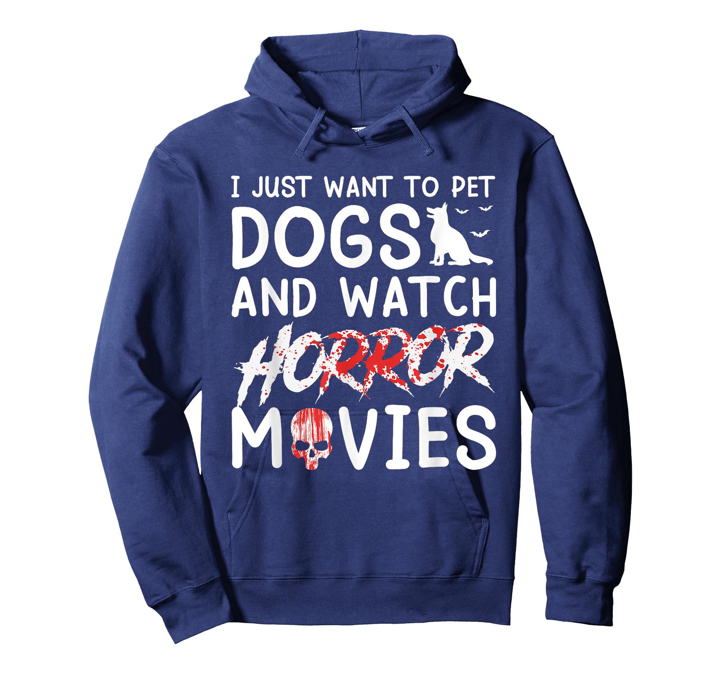 I Just Want To Pet Dogs And Watch Horror Movies Halloween T-Shirt