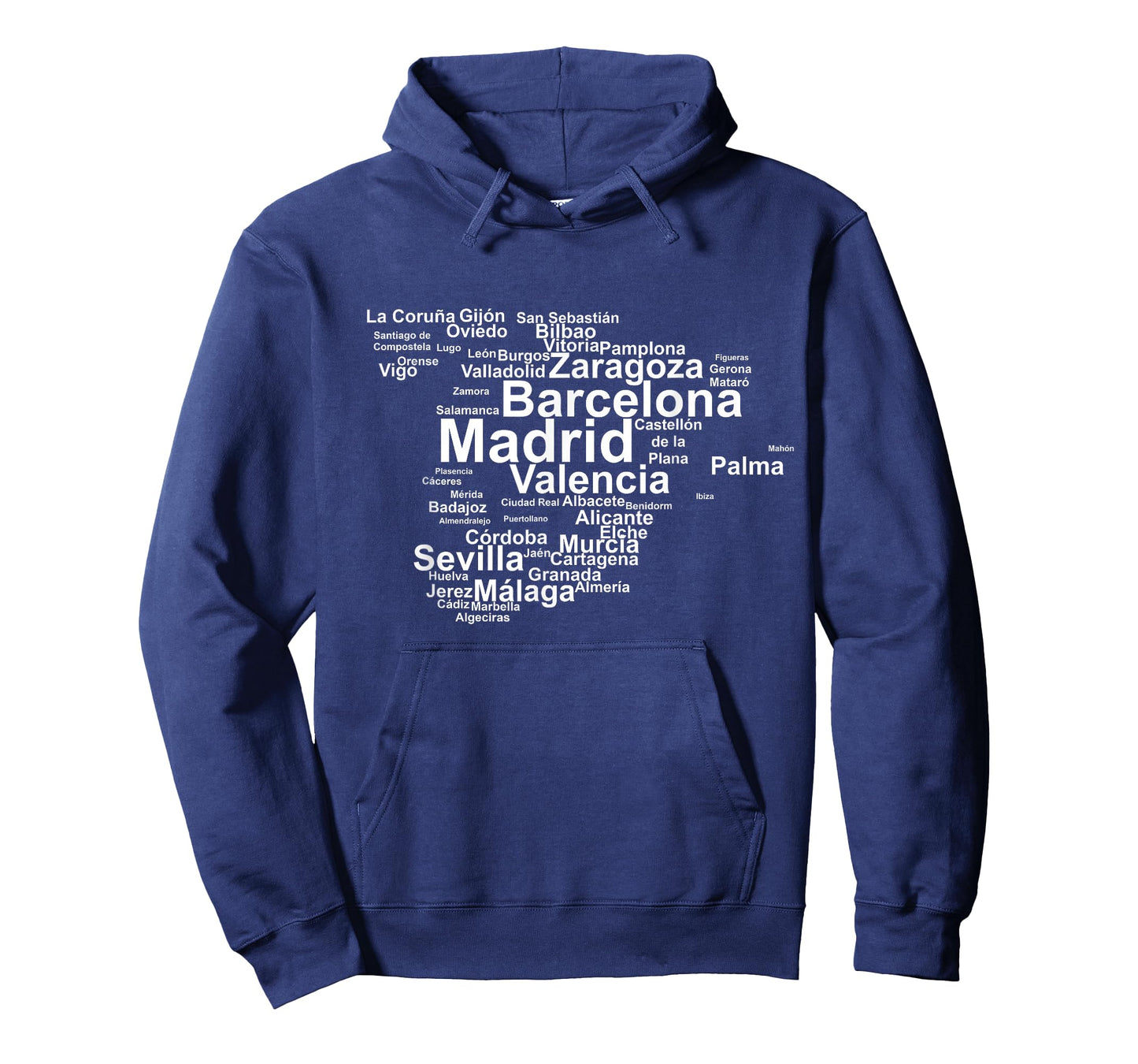 Spain Map Silhouette Towns Cities Madrid Travel Espana T-Shirt