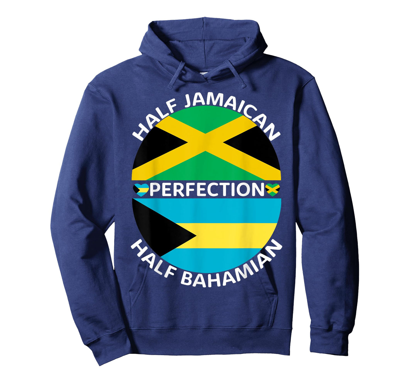Half Jamaican Half Bahamian Bahamas Jamaica Flag Men Women T-Shirt