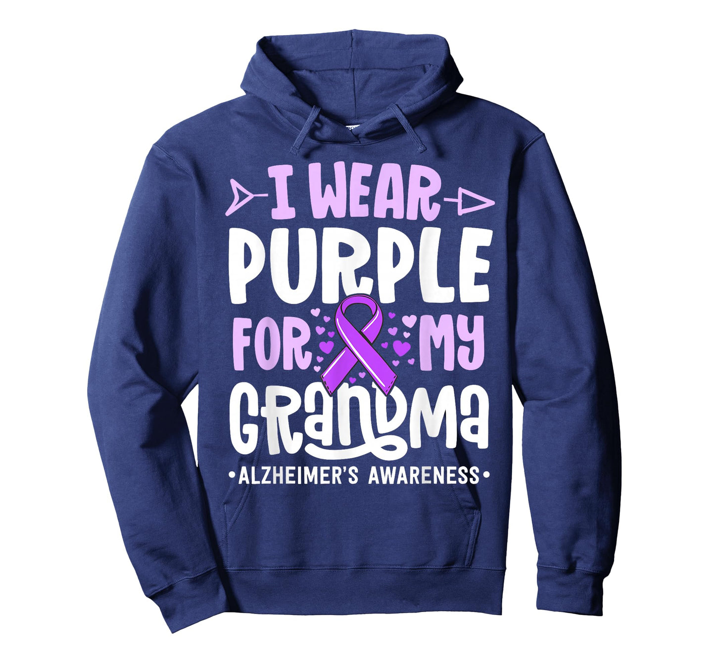 I Wear Purple For My Grandma Alzheimers Family Awareness T-Shirt