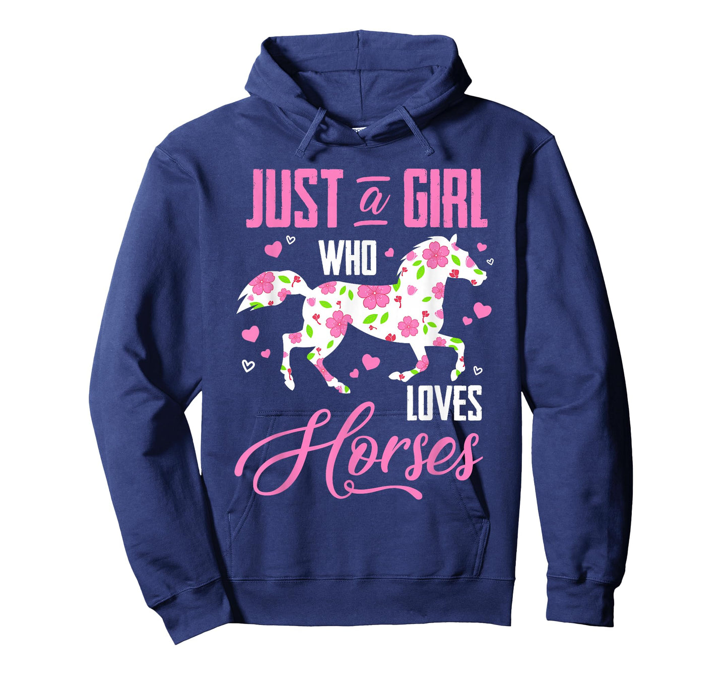 Just A Girl Who Loves Horses Floral Horse Equestrian Quote T-Shirt