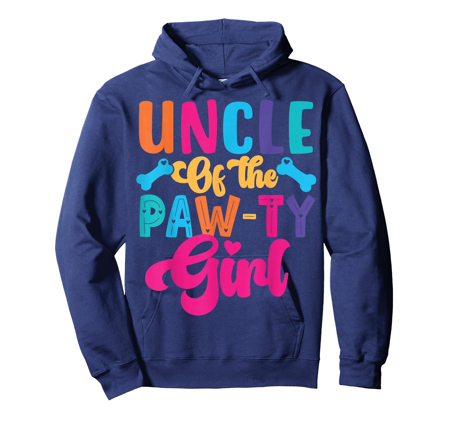 Uncle Of The Birthday Girl Dog Paw Family Matching Party T-Shirt