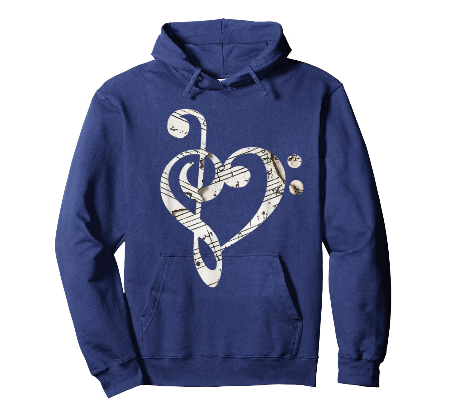 Heart Bass Clef T-Shirt Musical Note Shirt