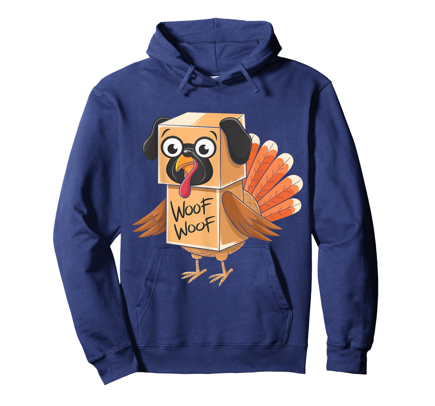 Funny Thanksgiving Turkey Fake Pug Disguise Dog Lovers Men Women Kids T-Shirt