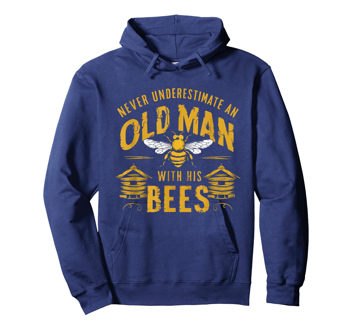 Vintage Never Underestimate An Old Man Beekeeper Funny T-Shirt