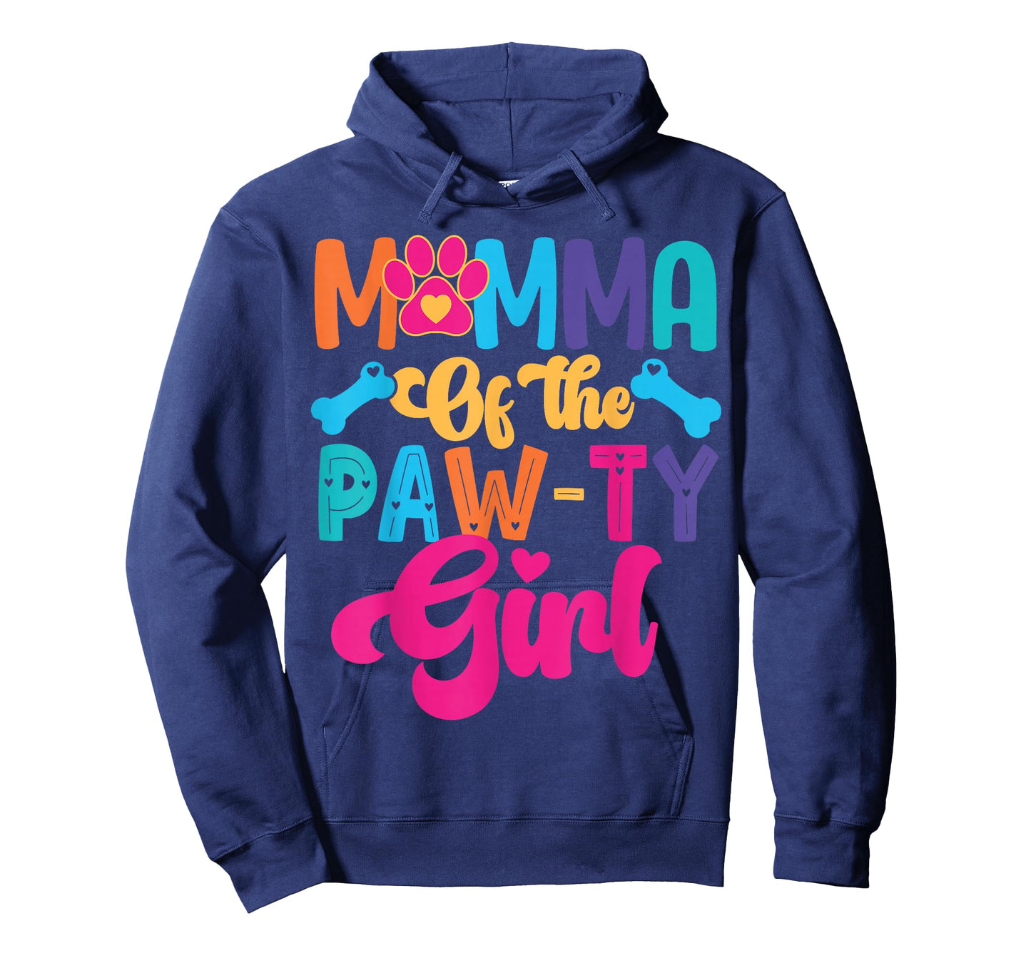 Mamma of The Birthday Girl Dog Paw Family Matching Party T-Shirt