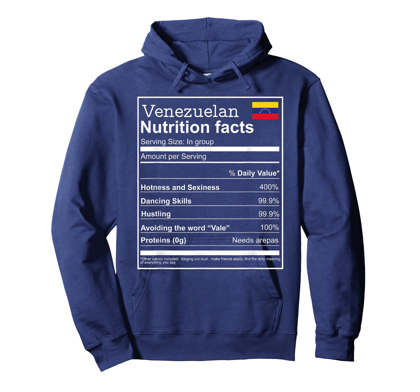Venezuelan Nutrition Facts Venezuela funny tshirt spanish T-Shirt