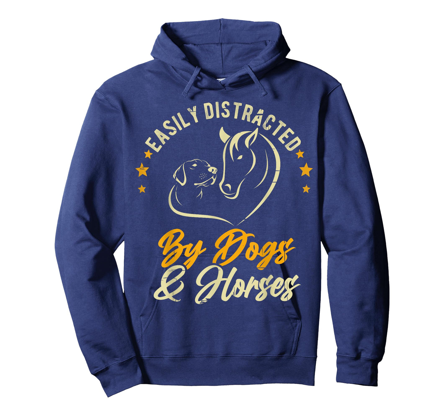 Easily Distracted By Dogs And Horses Dog Mom Horse Mom T-Shirt for Men Women Girls Kids