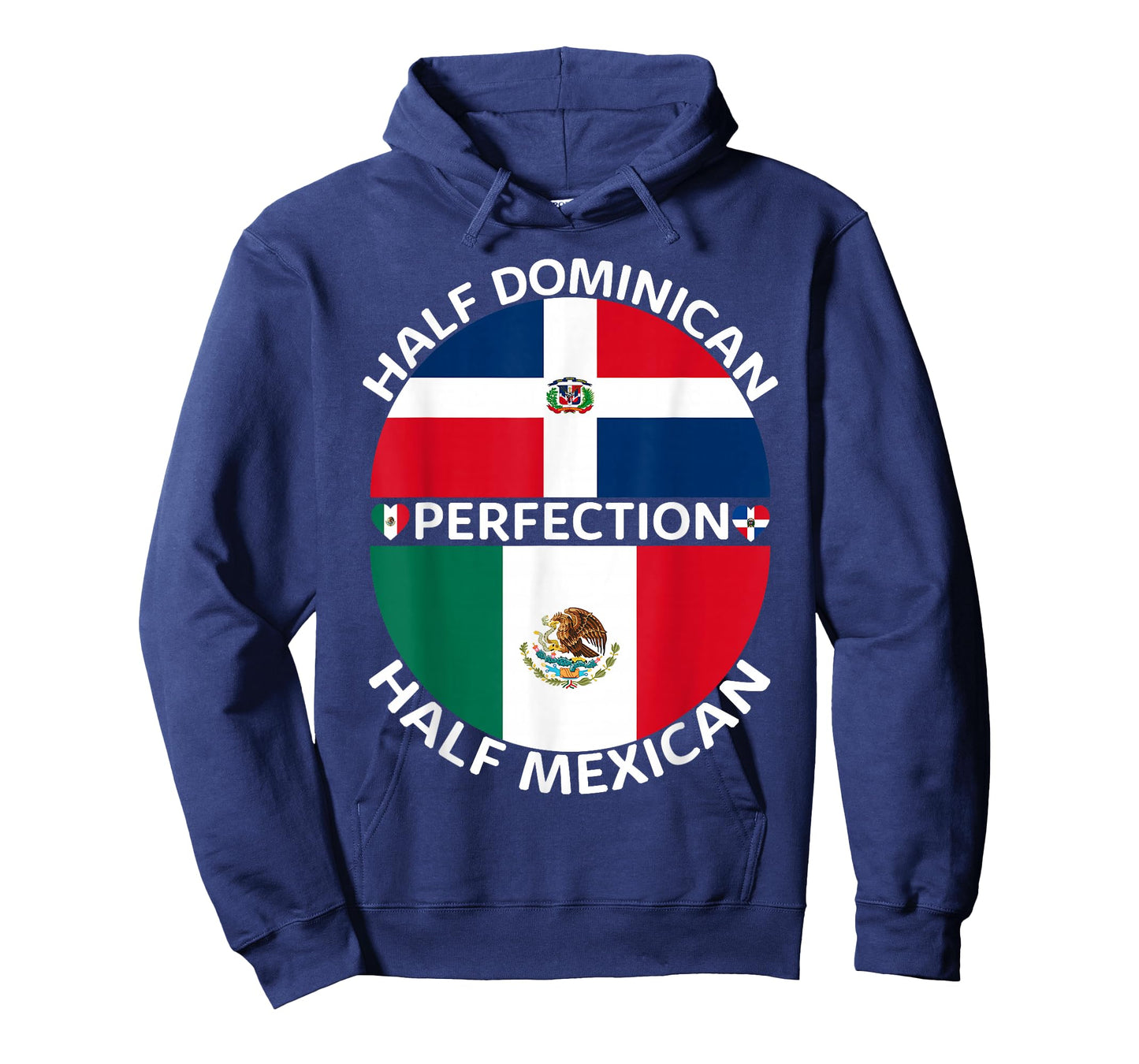 Half Mexican Half Dominican Republic Mexico Flag Roots Men T-Shirt