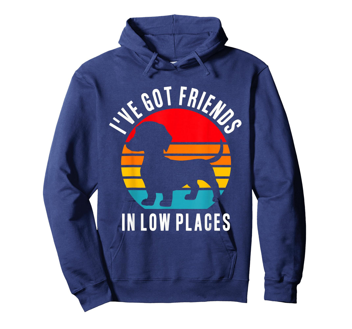 Funny Wiener Dog Lover Dachshund Friends In Low Places Men Women T-Shirt
