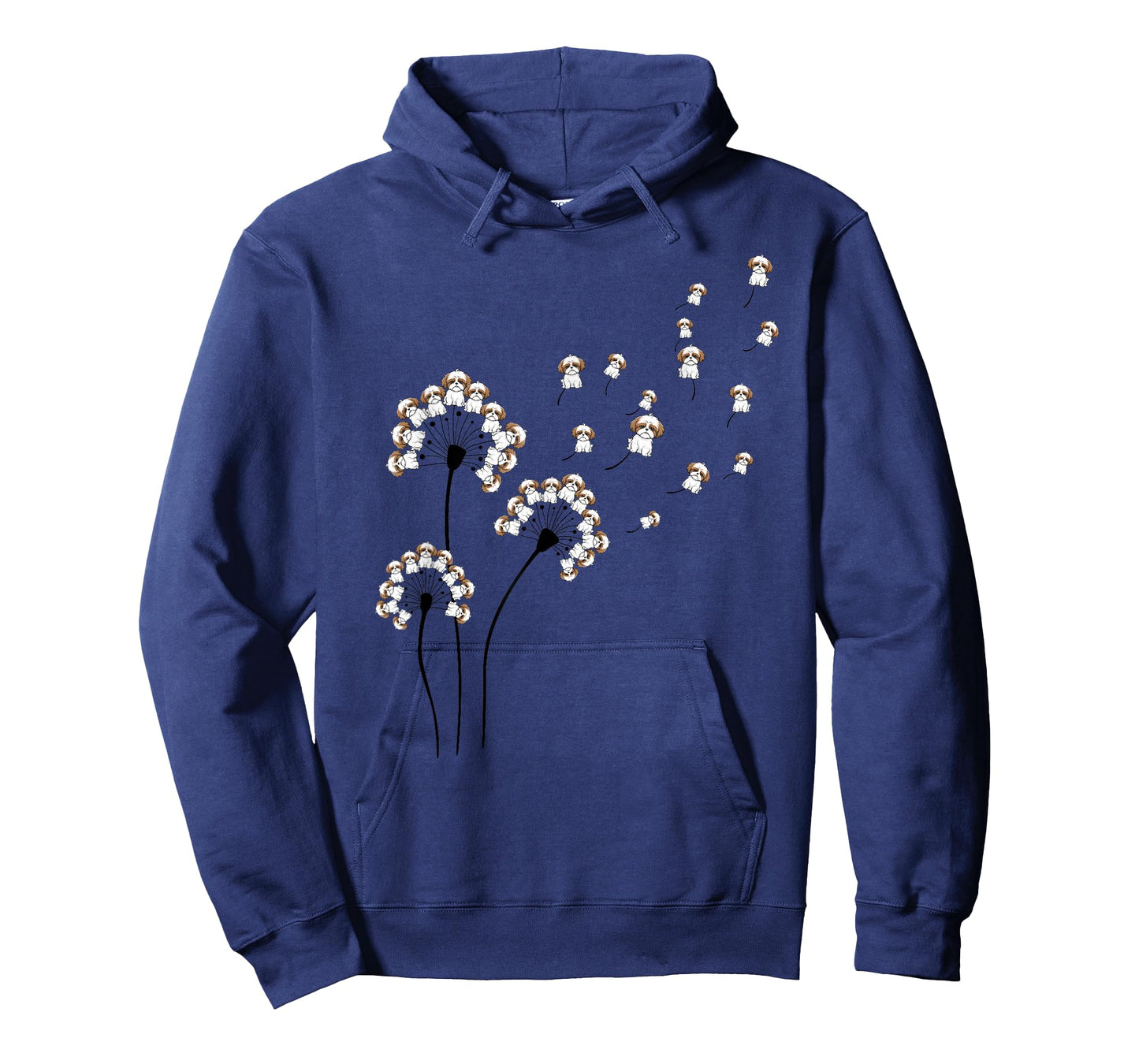 Cute Shih Tzu Flower Fly Dandelion Shirt Funny Dog Lovers T-Shirt