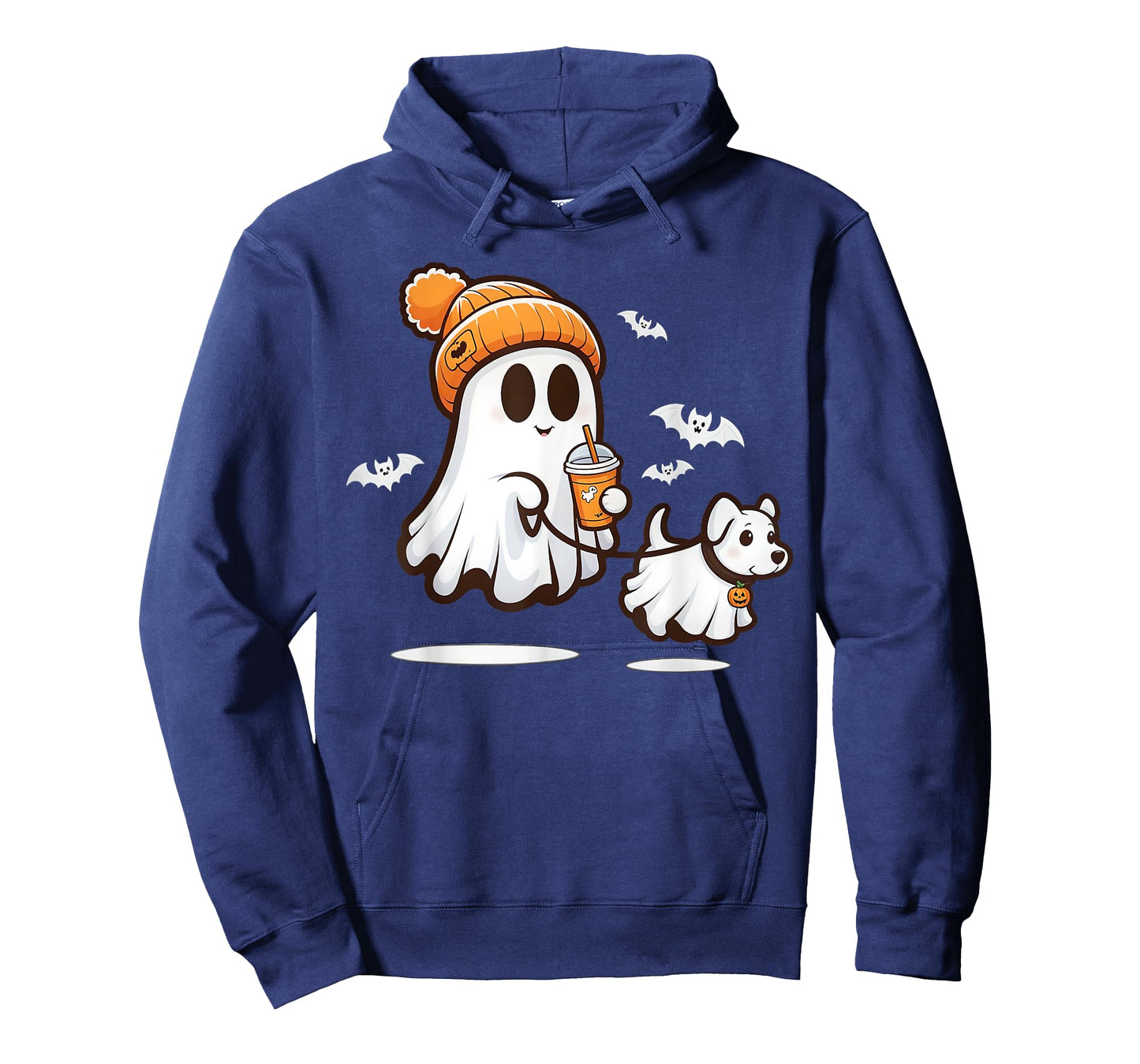 Funny Ghost Walking Dog Ghost Dog Halloween Women Men Kids T-Shirt
