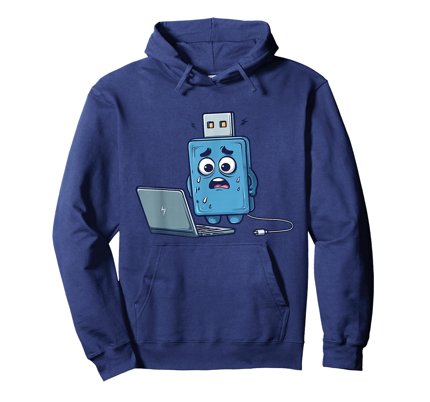 Funny Tech Costume with USB and Laptop Look T-Shirt