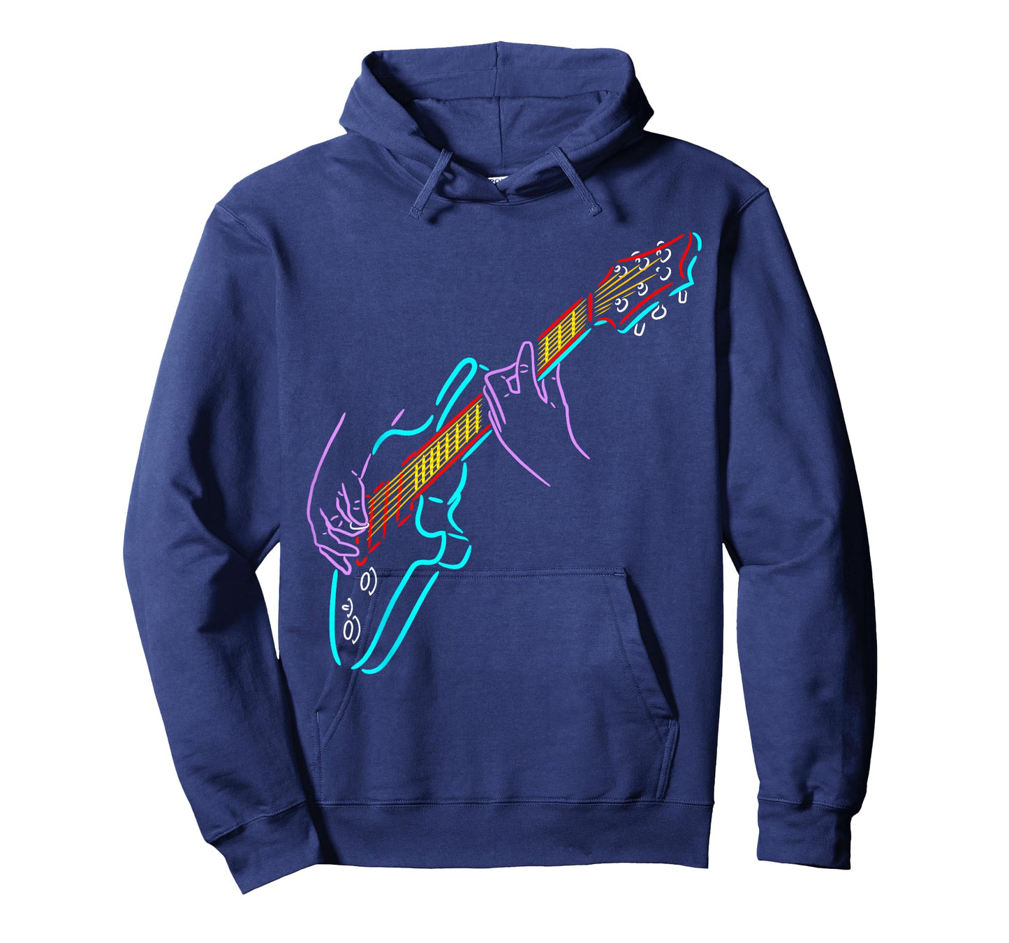 Colorful Bass Guitarist's Hands Rock and Roll Guitar Player T-Shirt