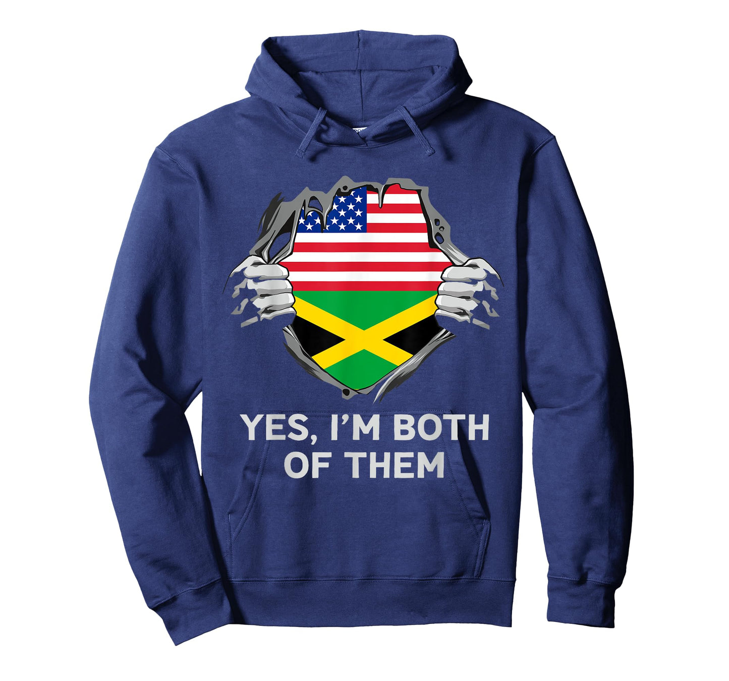 Half American Half Jamaican USA Jamaica Flag Mens Womens T-Shirt