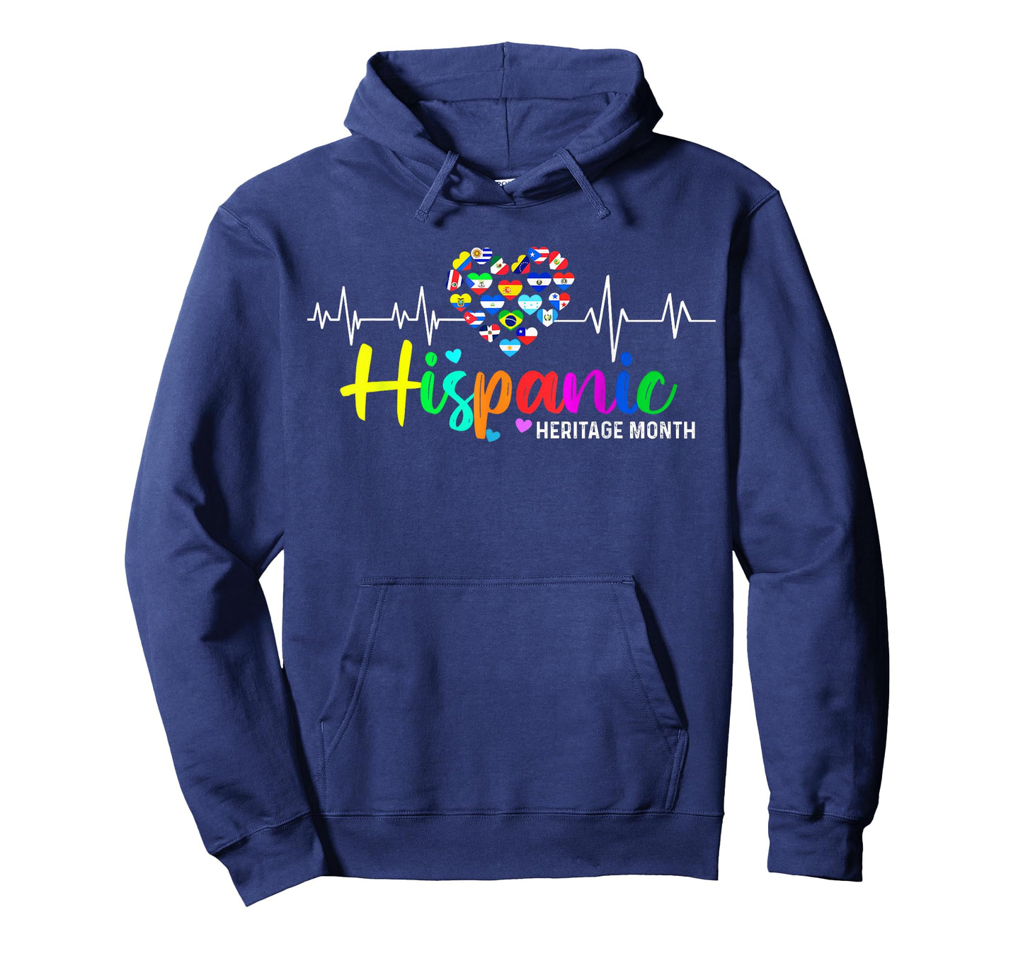 Hispanic Heritage Month Heartbeat Latin Flags Men T-Shirt