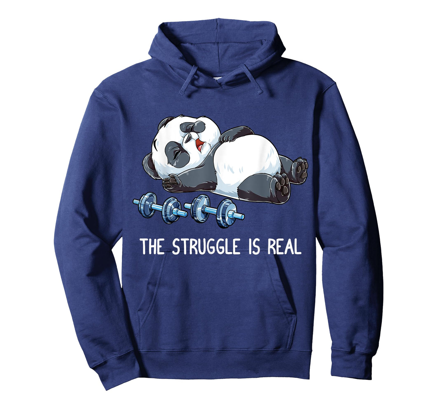 Panda The Struggle is Real Weightlifting Fitness Gym Funny T-Shirt