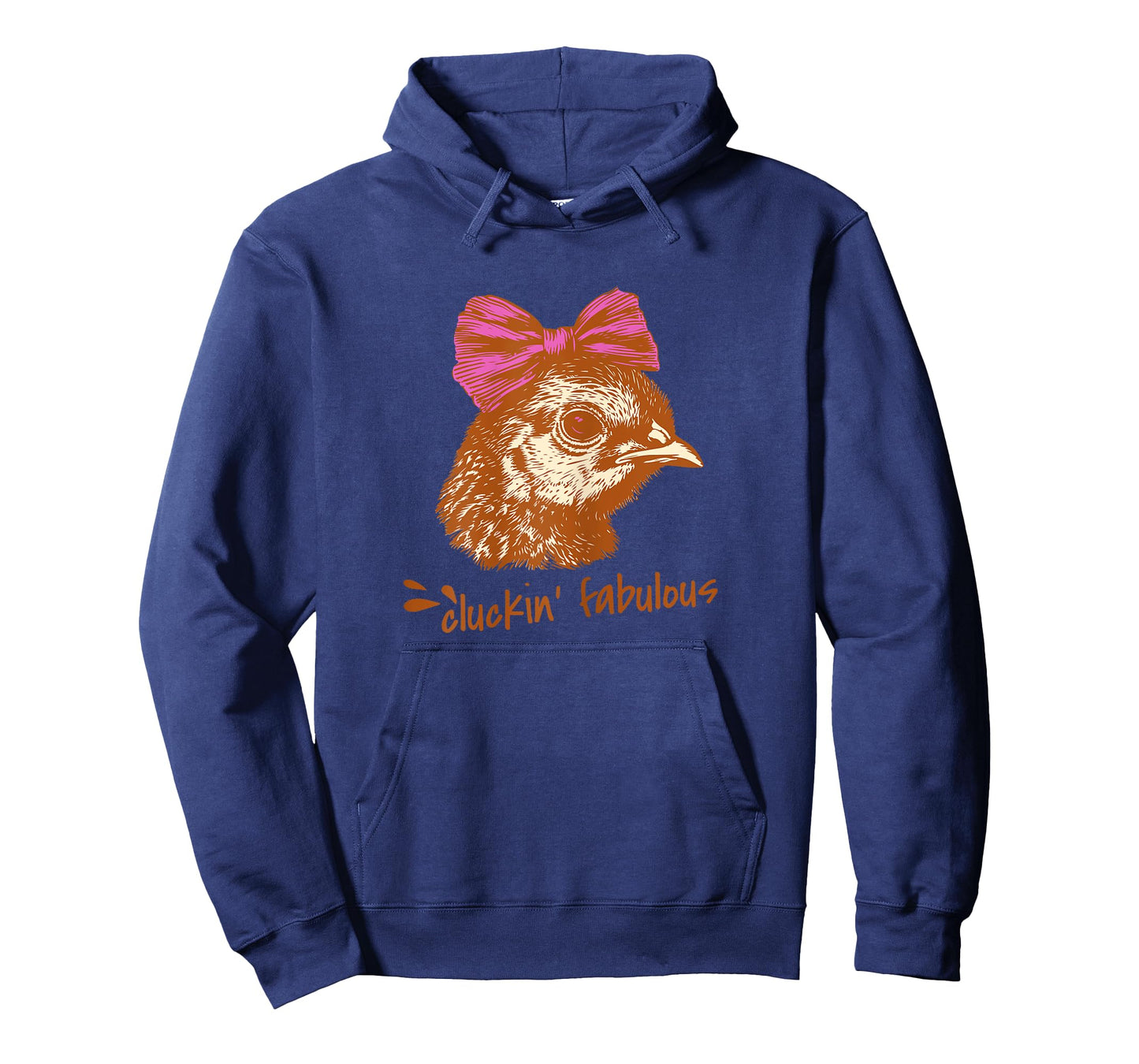 Funny Chicken Humor Shirts “Cluckin' Fabulous” Hen with Bow T-Shirt