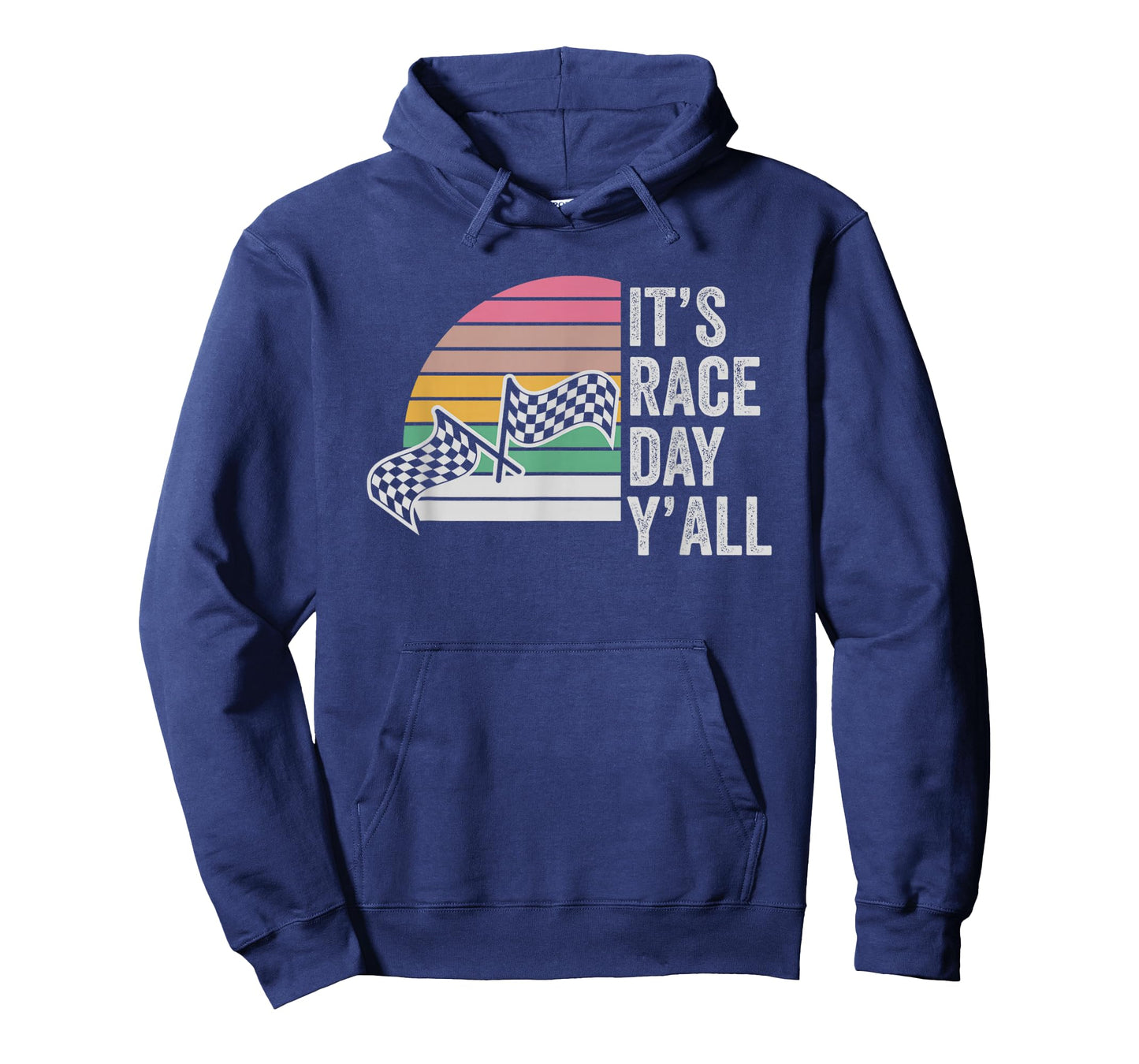 It's Race Day Y'all Checkered Flag Retro T-Shirt