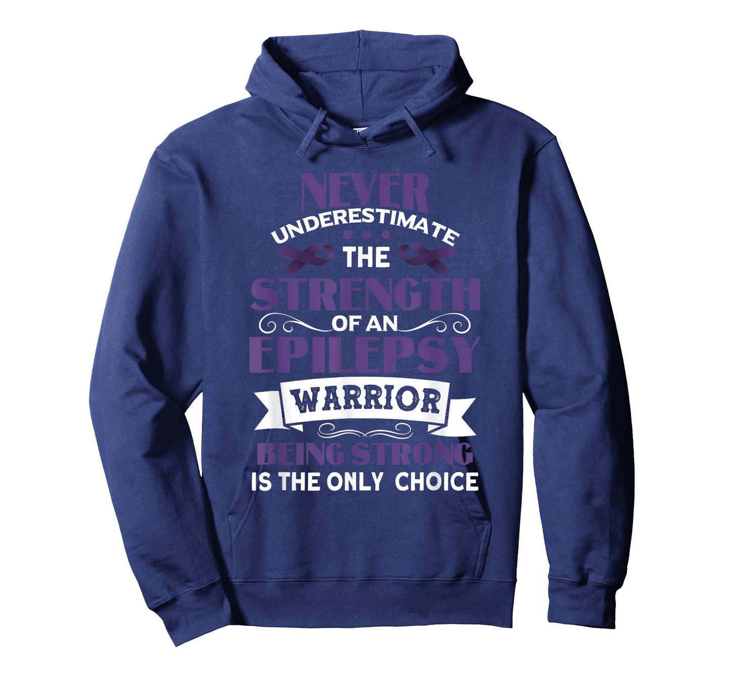 Never Underestimate The Strength of Epilepsy Warrior Purple T-Shirt